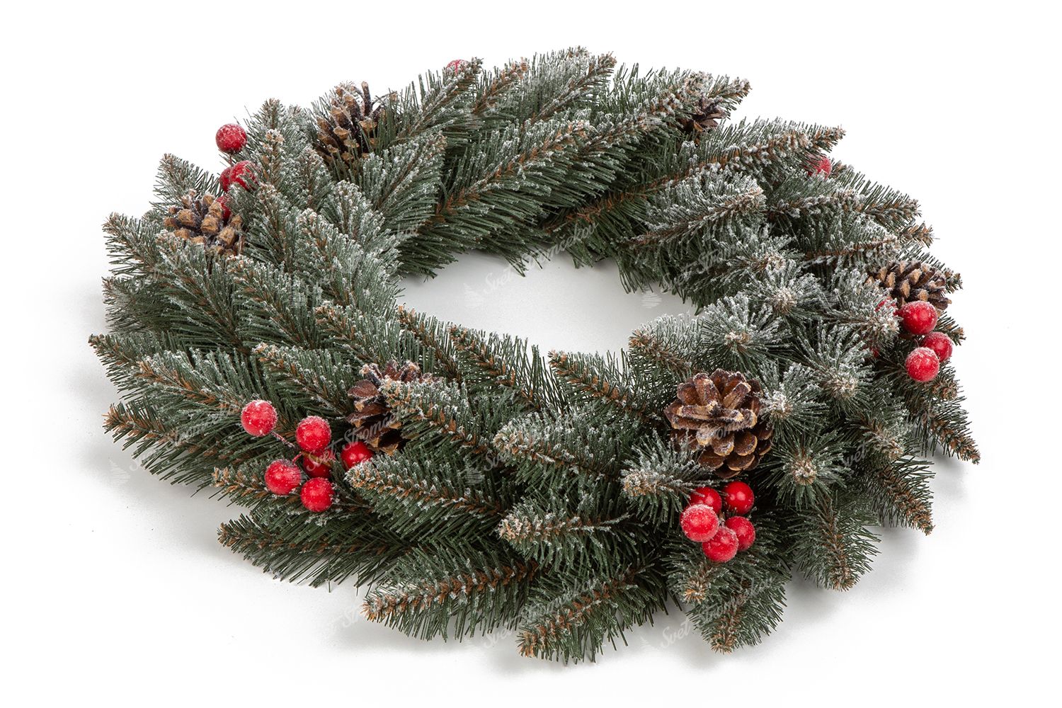 Wianek świąteczny Świerk Kryształowy 50cm