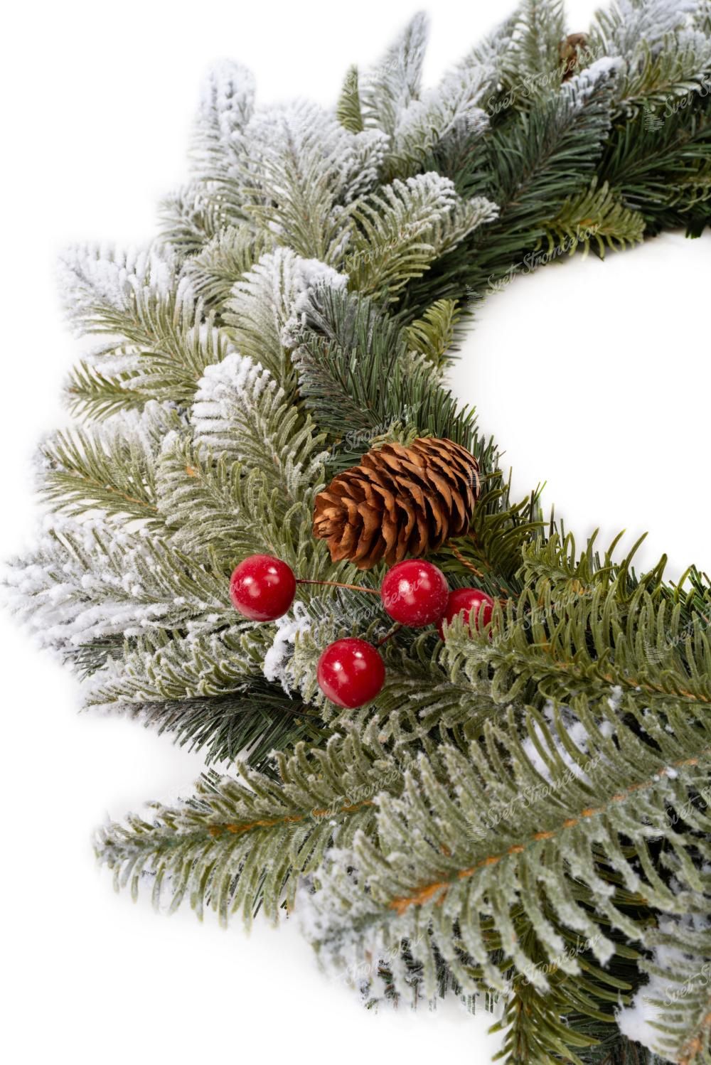 Wianek bożonarodzeniowy PE Jodła Ośnieżona 50cm