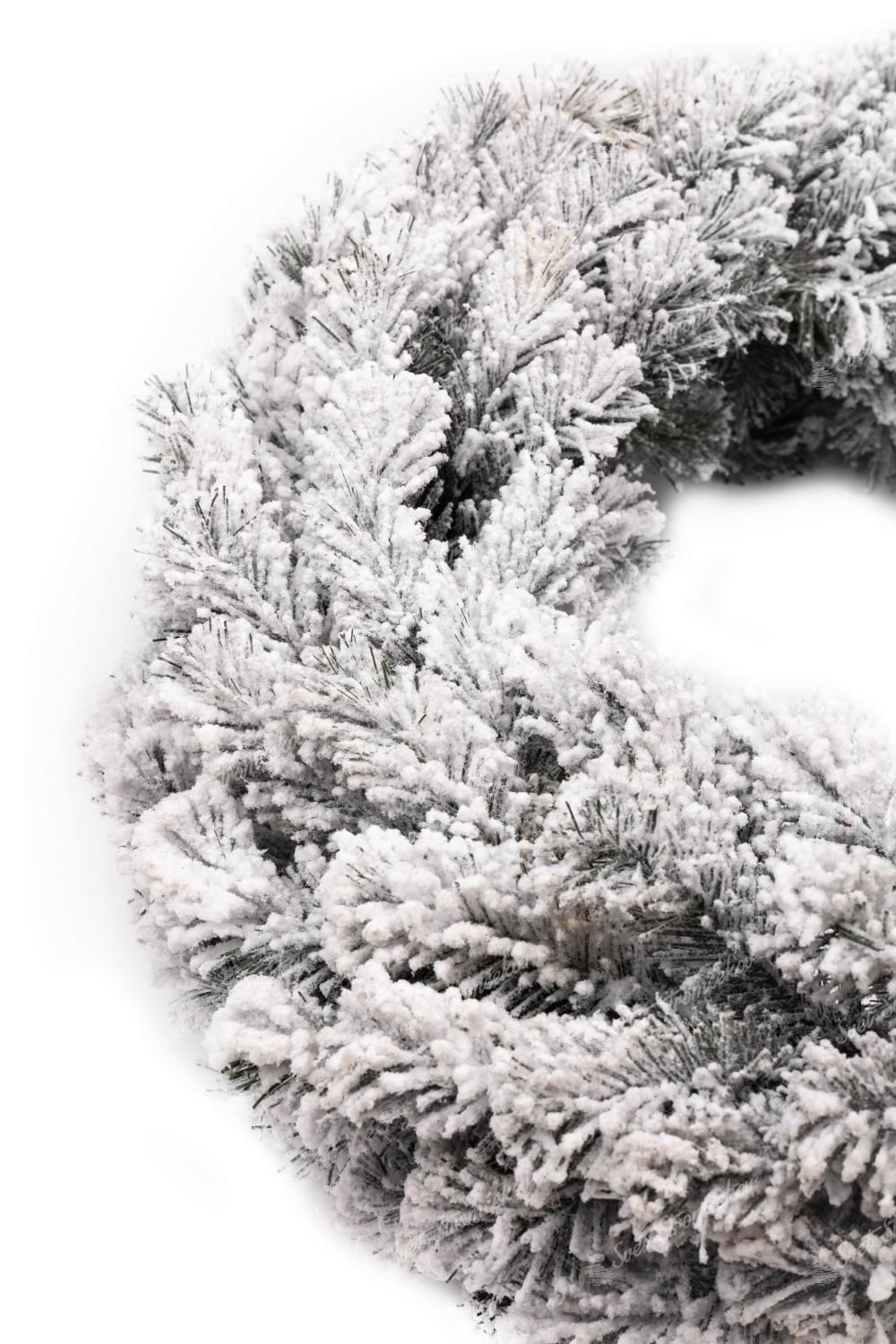 Wianek świąteczny Świerk Tatrzański ośnieżony 45cm