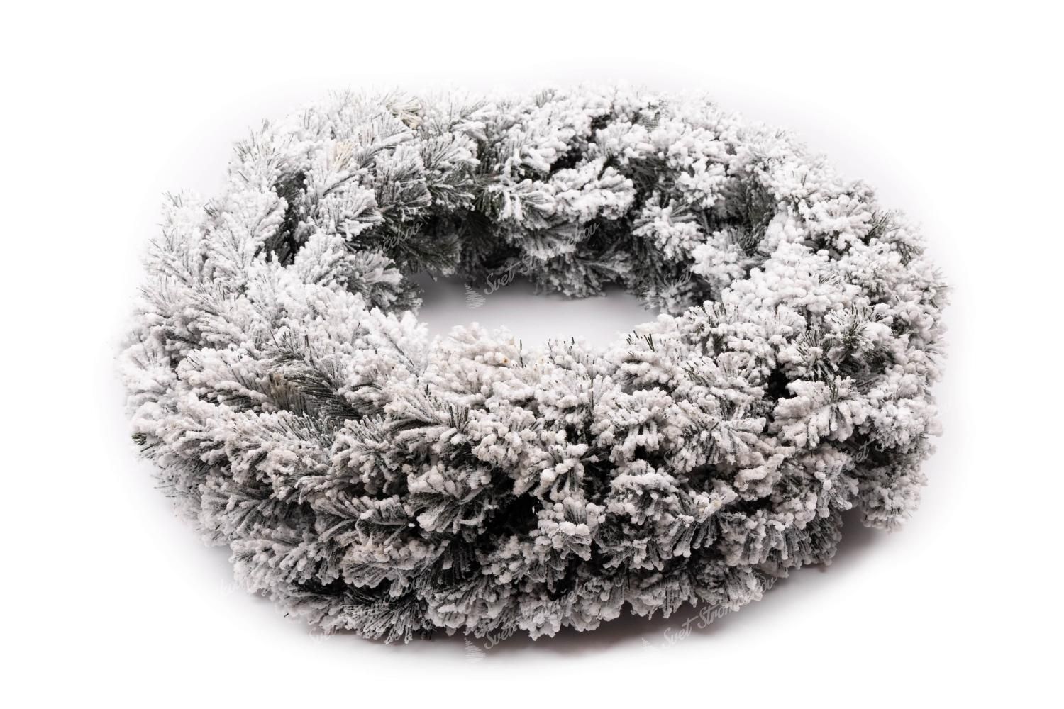 Wianek świąteczny Świerk Tatrzański ośnieżony 45cm