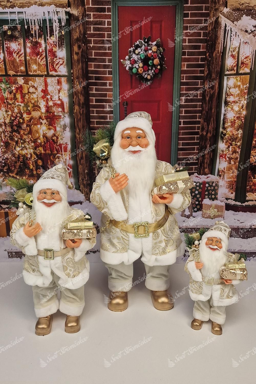 Figurka świąteczna Mikołaj Złoty 80cm