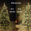 Lampki na choinkę LED ciepła biel 24m 240LED