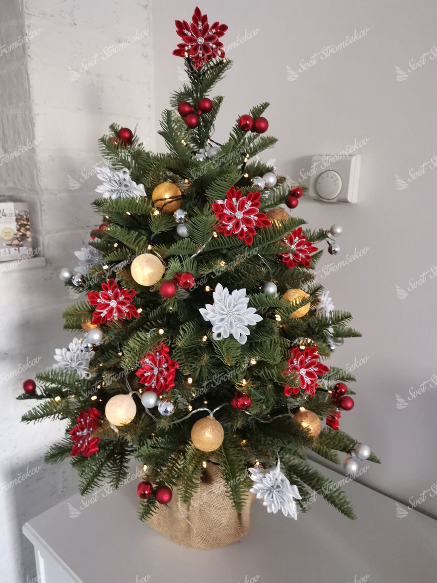 Choinka sztuczna w doniczce PE Jodła Kaukaska 80cm