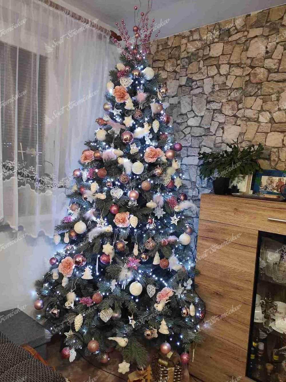 Choinka sztuczna PE Sosna Srebrna 210cm