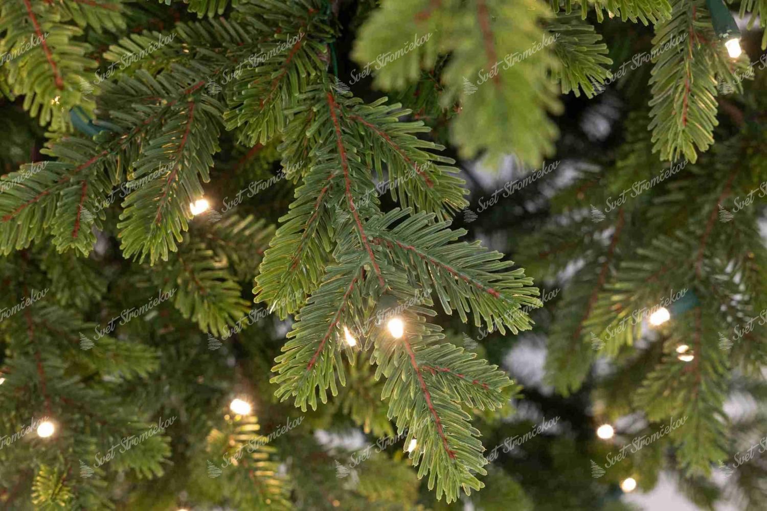 Umelý vianočný stromček 3D Jedľa Švédska LED