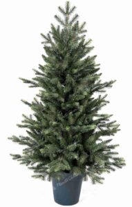 Choinka sztuczna mała ozdobna w doniczce PE Mini Świerk Leśny 105cm w domu