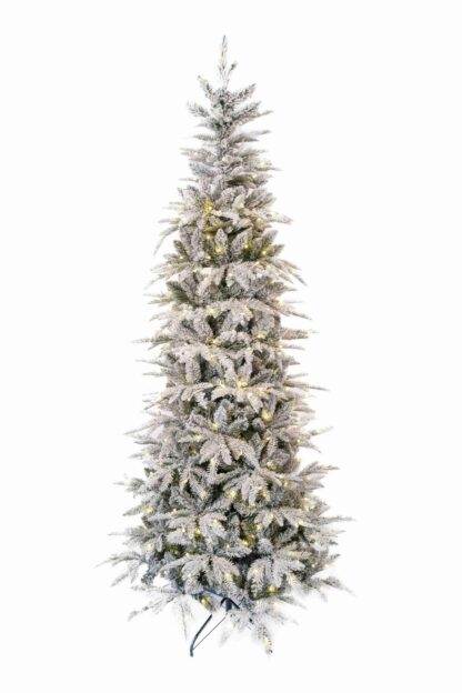 Choinka sztuczna PE Jodła Biała Slim 210cm LED370