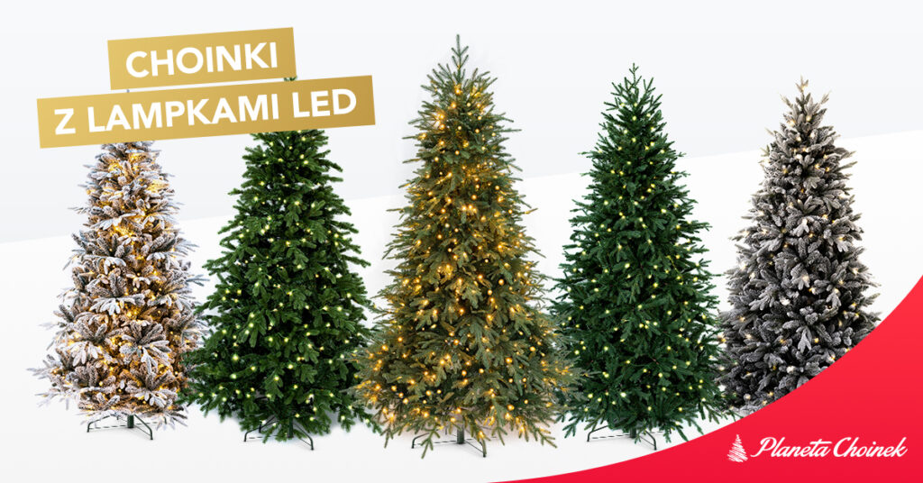 Choinki sztuczne z lampkami led