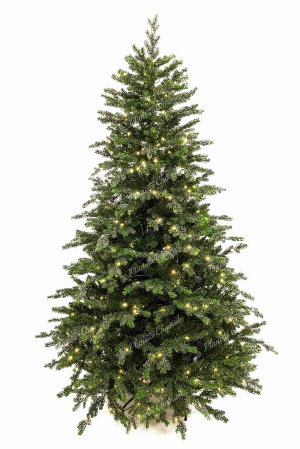 Ekskluzywna choinka sztuczna jak żywa PE Świerk Włoski ze światełkami