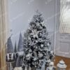 Ozdobiona choinka sztuczna biała PE Jodła Syberyjska 180 cm