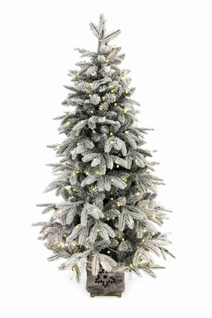 Choinka sztuczna PE Świerk Arktyczny w doniczce 120cm 200LED