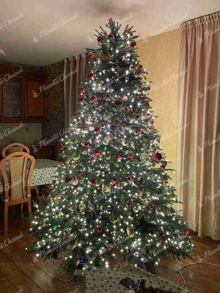 Ubrana choinka sztuczna jak żywa PE Świerk Potężny 240 cm