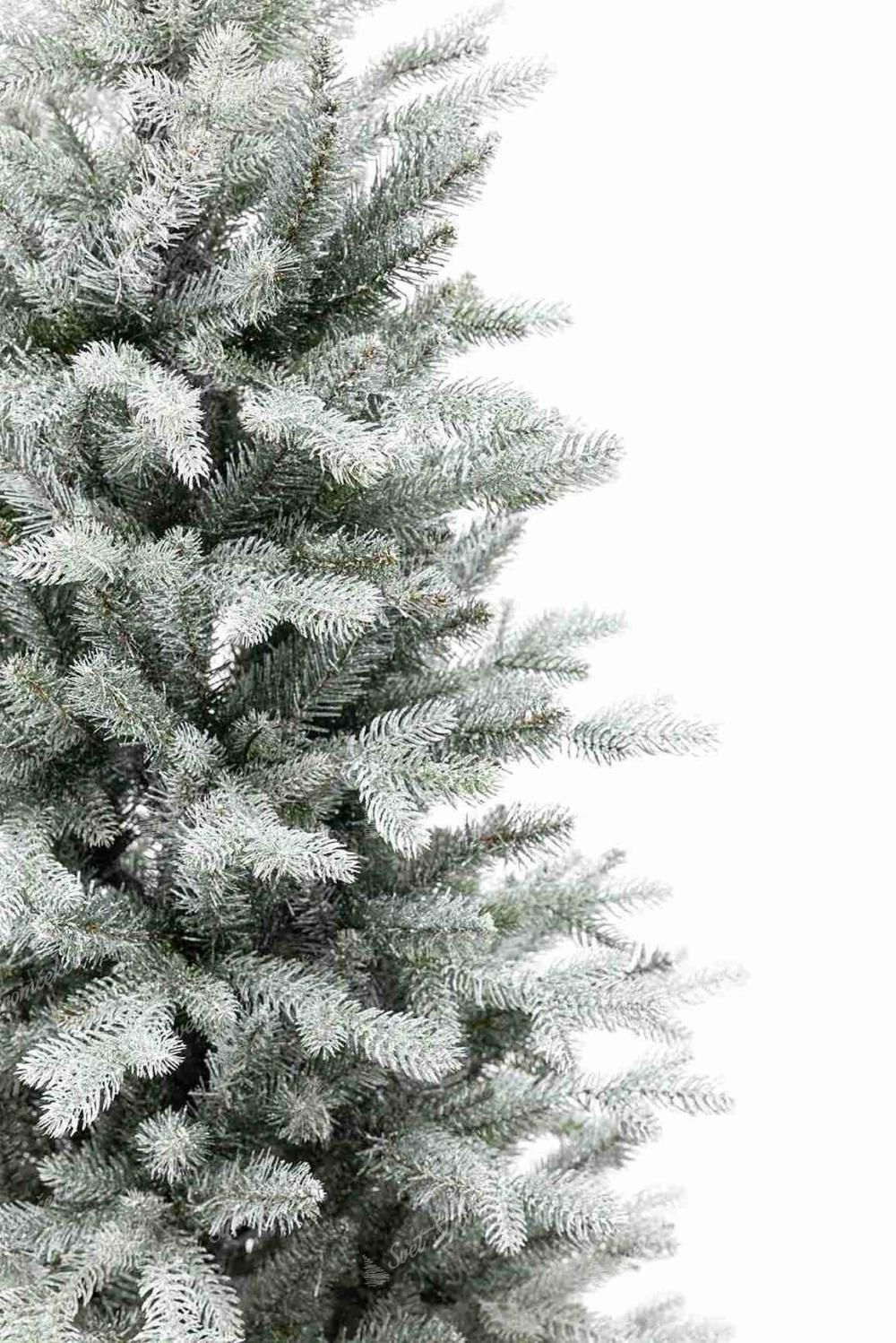 Umelý vianočný stromček 3D Smrek Mrazivý v kvetináči