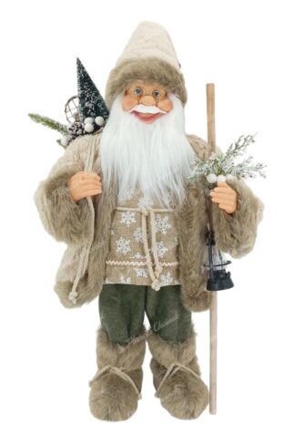 Figurka świąteczna Mikołaj Kremowy 60 cm