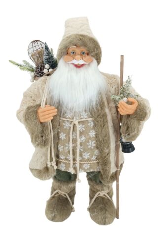 Figurka świąteczna Mikołaj Kremowy 80 cm