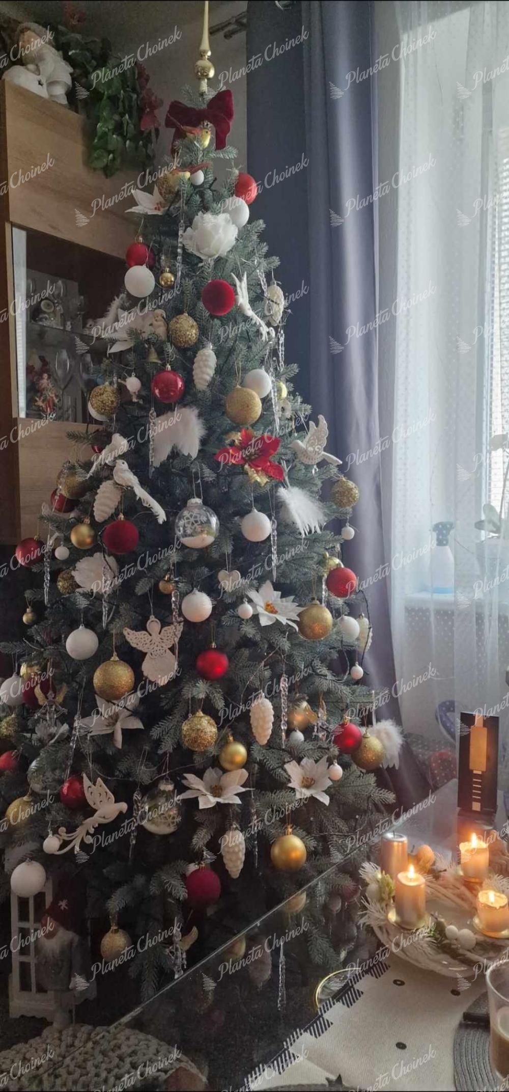 Choinka sztuczna PE Świerk Lodowy Wąski 180cm