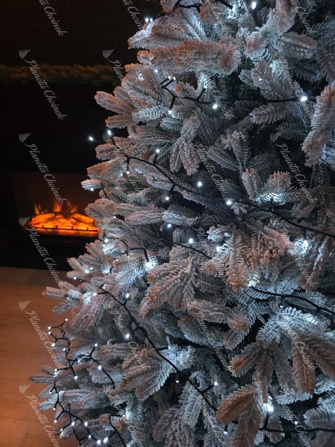 Lampki na choinkę LED zimna biel 35m 700LED